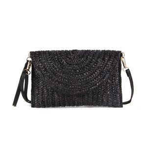 Straw Clutch Purse Bags Summer Beach Purse Woven Straw Shoulder Uwu :O